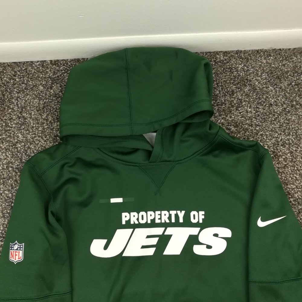 New York Jets Hoodie Nike On Field Therma Fit Sweatshirt Mens Small (Youth XL)